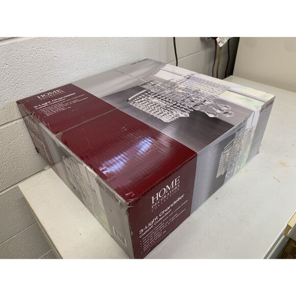 Home Decorators 1001789669 Calisitti 3 Light Chandelier K9 Crystal Dangles New - Picture 2 of 7